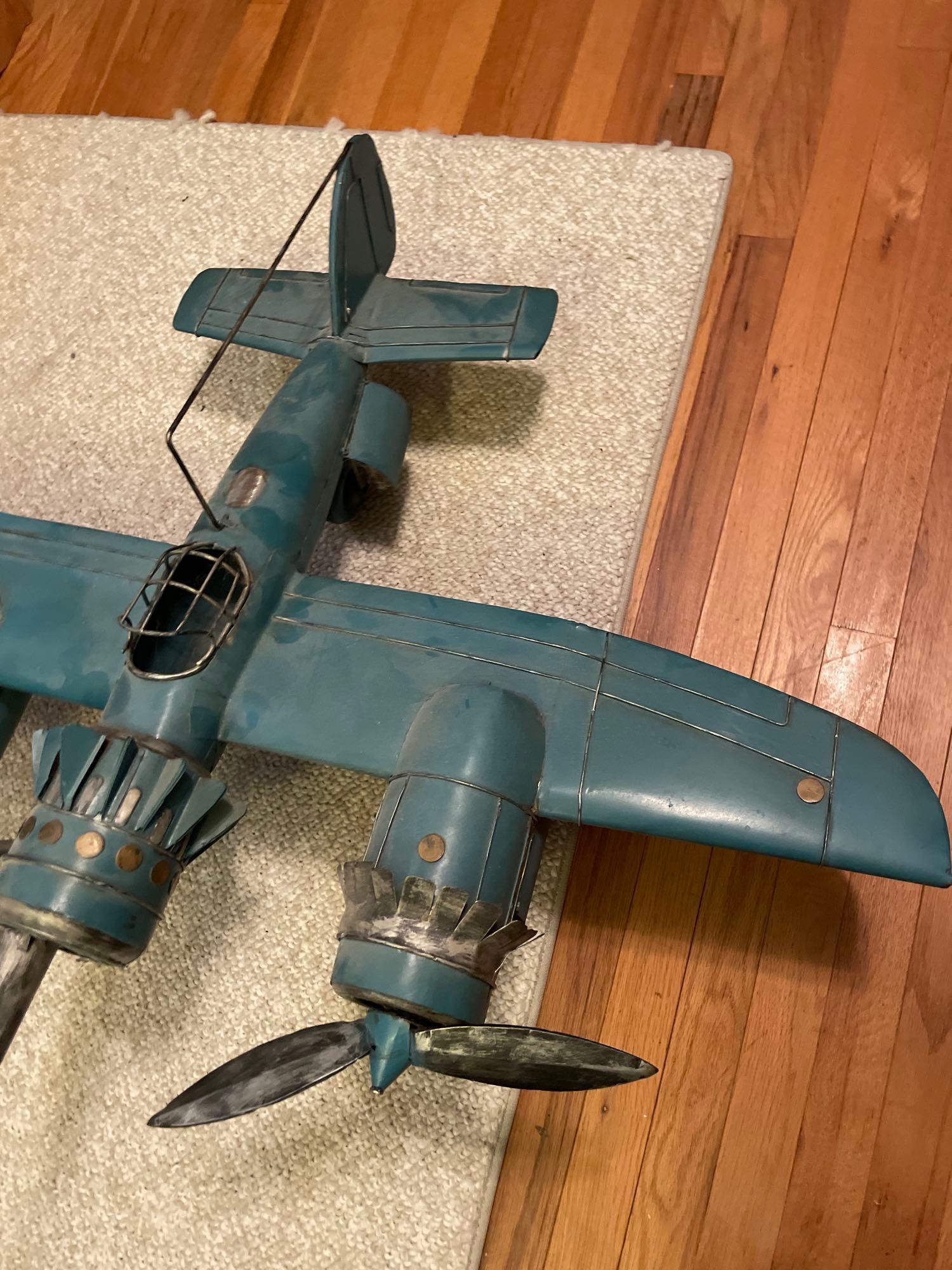 Vintage Large Metal Model Airplane