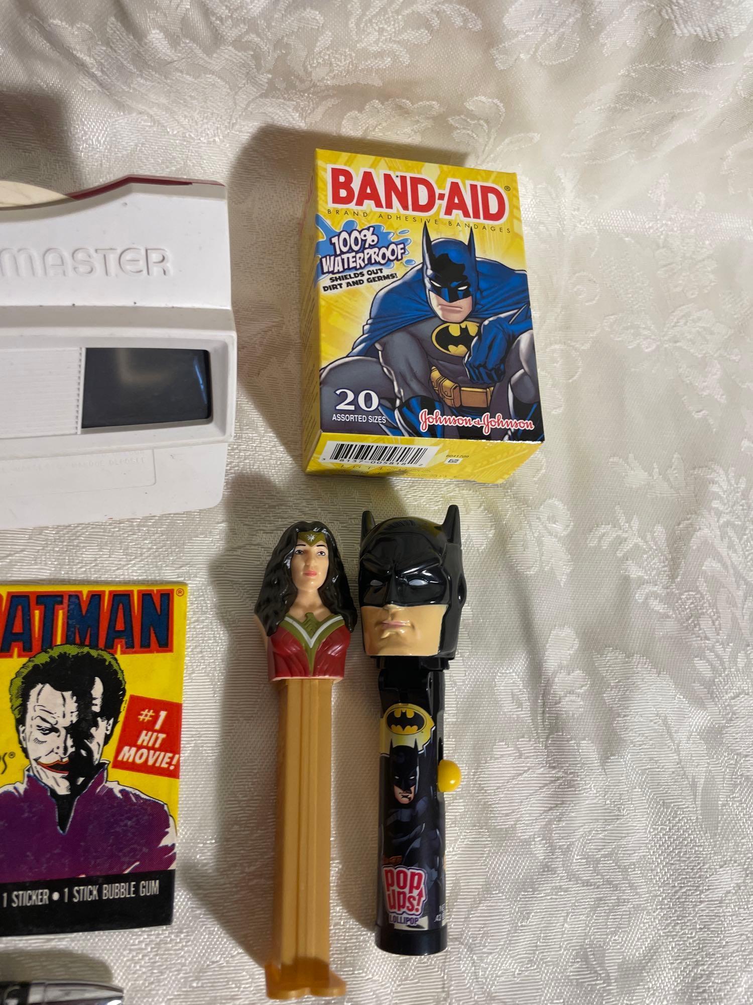 Batman Cards, View Master Reels, Pen, Pez Dispensers and more