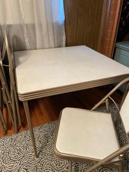 Mid Century Modern Card Table and Chairs