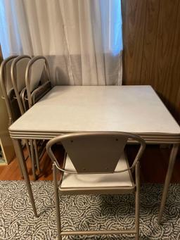 Mid Century Modern Card Table and Chairs
