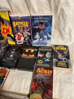 Vintage Batman Books and VHS