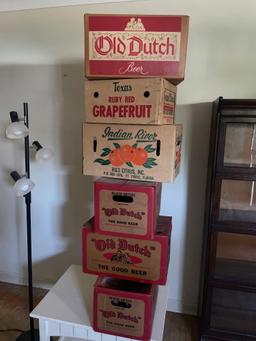 Vintage Beer and Citrus Boxes