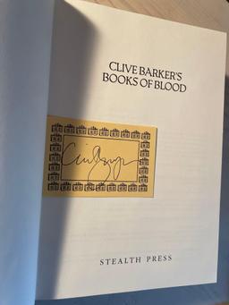 Books of Blood By Clive Barker With Signature