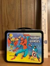 1976 Marvel Comics Super Heroes Lunchbox and Thermos Set
