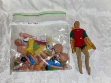 Vintage Mego Robin Action Figure with Parts and Accessories