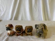 Vintage Pugs Bobbleheads and Bank
