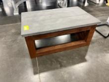 PINE/CONCRETE COFFEE TABLE 48X30X21IN