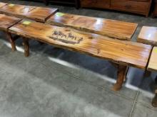 PINE HORSE BENCH 72 IN