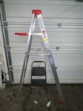 Werner 6 ft Aluminum Ladder & Step Stool