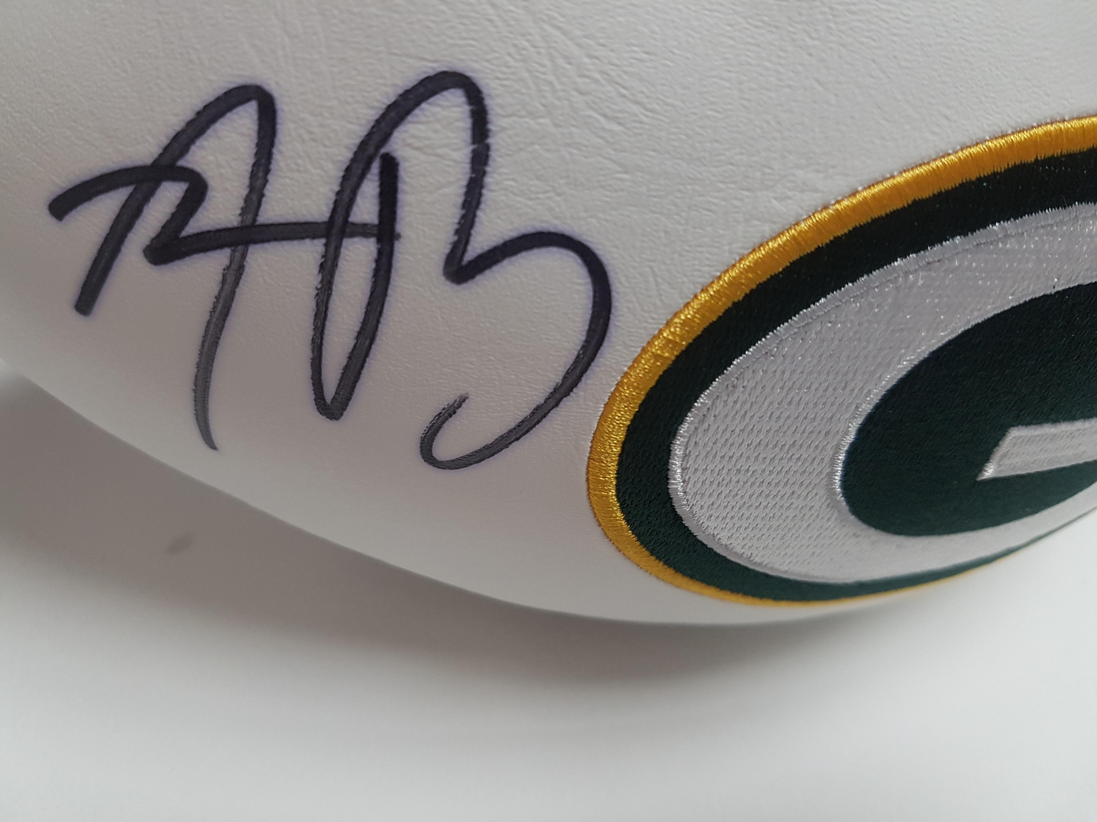 Aaron Rodgers Autographed Football With COA