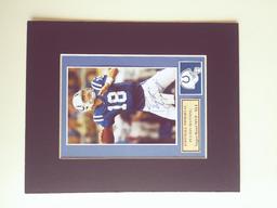 Peyton Manning Signed and Matted PHoto