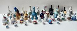 LARGE LOT OF PAINTED BELLS - 38PC