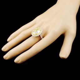 18K White Gold 8.13ctw Fancy Diamond Ring