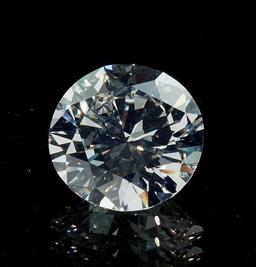 2.82 Carat Brilliant Cut Diamond Ring, 14k White Gold Mount, GIA Report In Photos