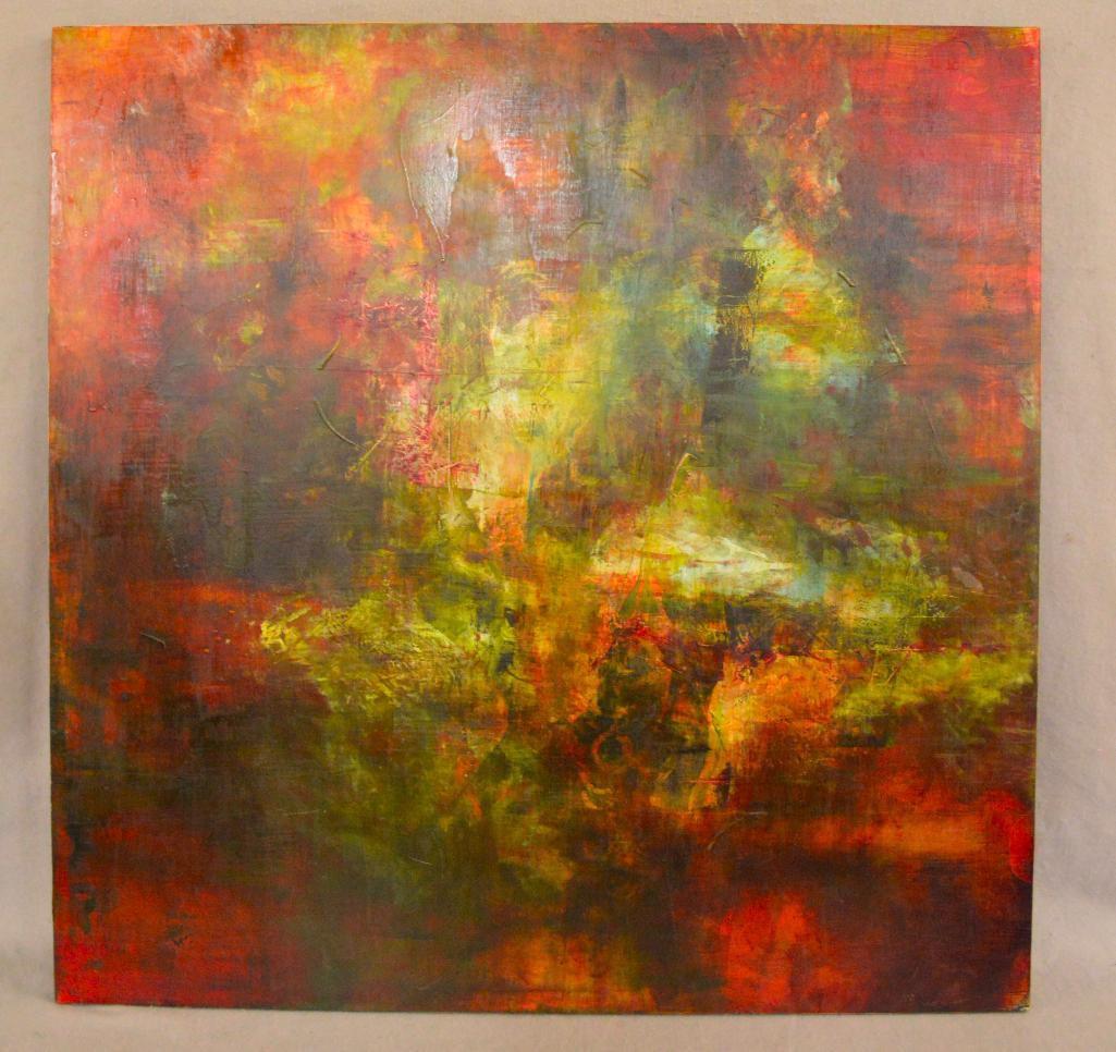 Joan Bohn, "a Place For Whispers", Signed Painting On Wood