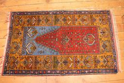1920's Turkish Hand Made Prayer Rug, 3' X 5', See Photos For Detail And Condition