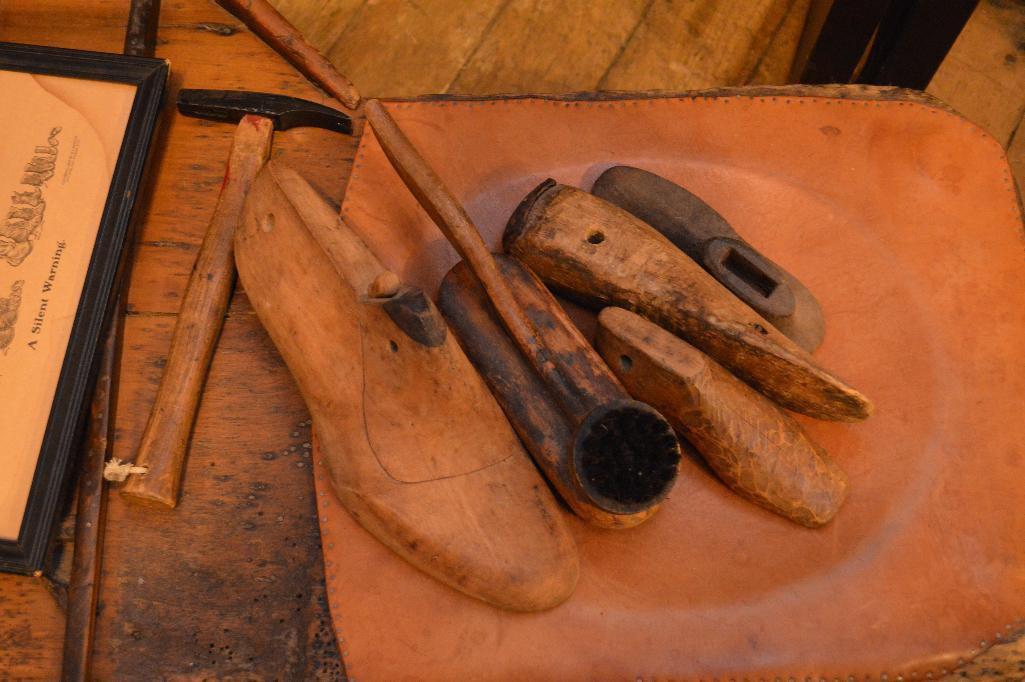 Antique Cobbler Table & Cobbler Tools