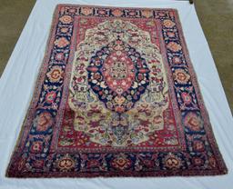 1880's Antique Handmade Silk Rug, 4'4" X 6'5", See Photos For Detail And Condition