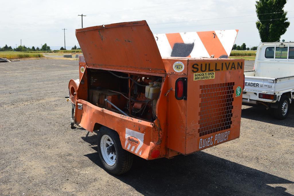 Sullivan Industries D185Q Trailer Mounted Industrial Air Compressor