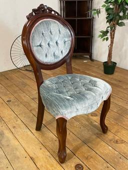 Antique Mahogany Pelham shell & Leckie styled parlor chair