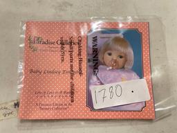 Paradise Galleries "Baby Lindsey Ensemble" doll set w/ accessories & COA