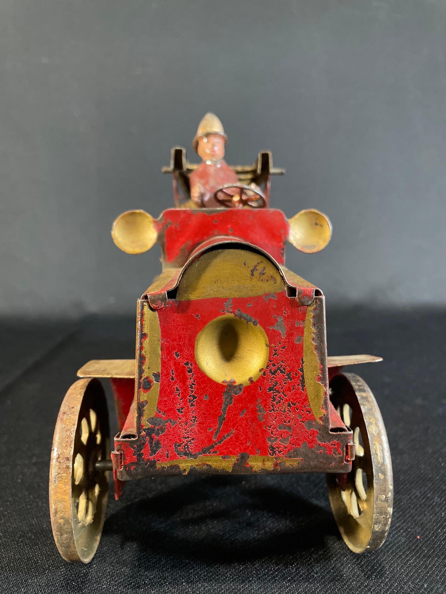 Antique pressed steel hill climber fire engine