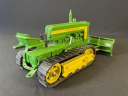 Johon Deere JD 420 crawler track tractor & John Deere hay baler