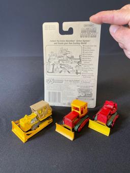 (4) Vintage Matchbox bulldozer