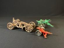 (3) Vintage cast iron toys -see photo's-