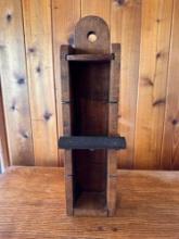 Antique wood and Cast cheese cutter.