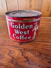 Antique Golden West Unused Coffee Tin