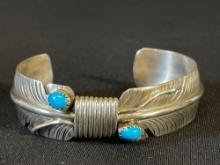 Sterling Silver and Turquoise Cuff