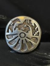 Sterling Silver Native Carved Ring
