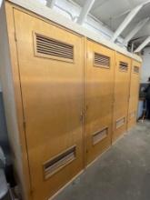 4-Banks Single Door Wooden Cabinet Locker Unit