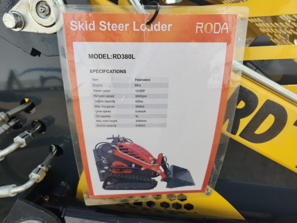 2024 Unused Roda Rd380l Mini Skid Steer