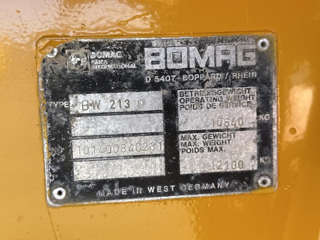 Bomag Bw213d Roller Compactor