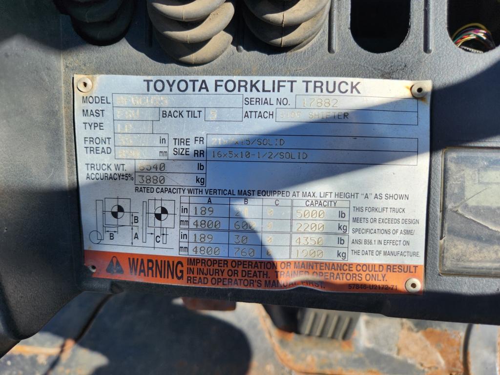 Toyota 8fgcu25 Forklift