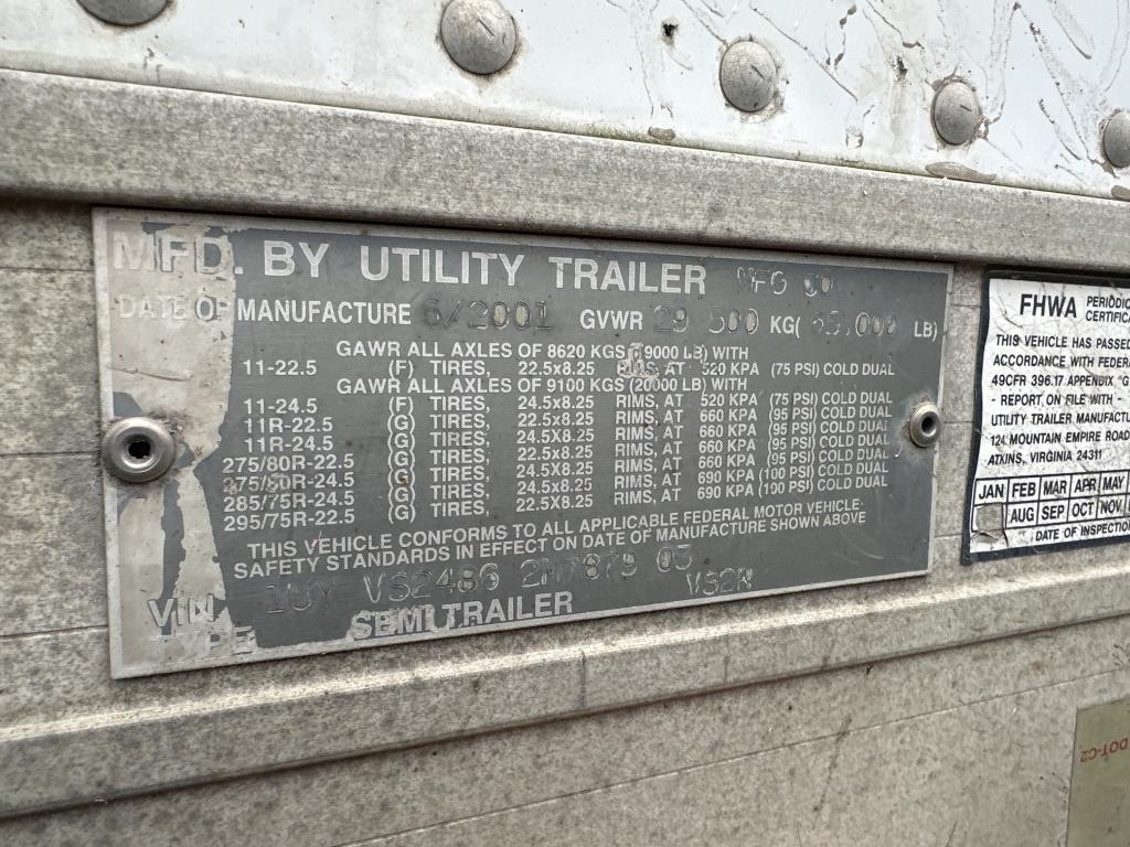 2002 Utility 48’ Reefer Trailer