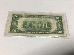 1934 A $20 FRN Green seal