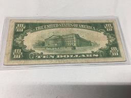 1934 $10 FRN Green seal