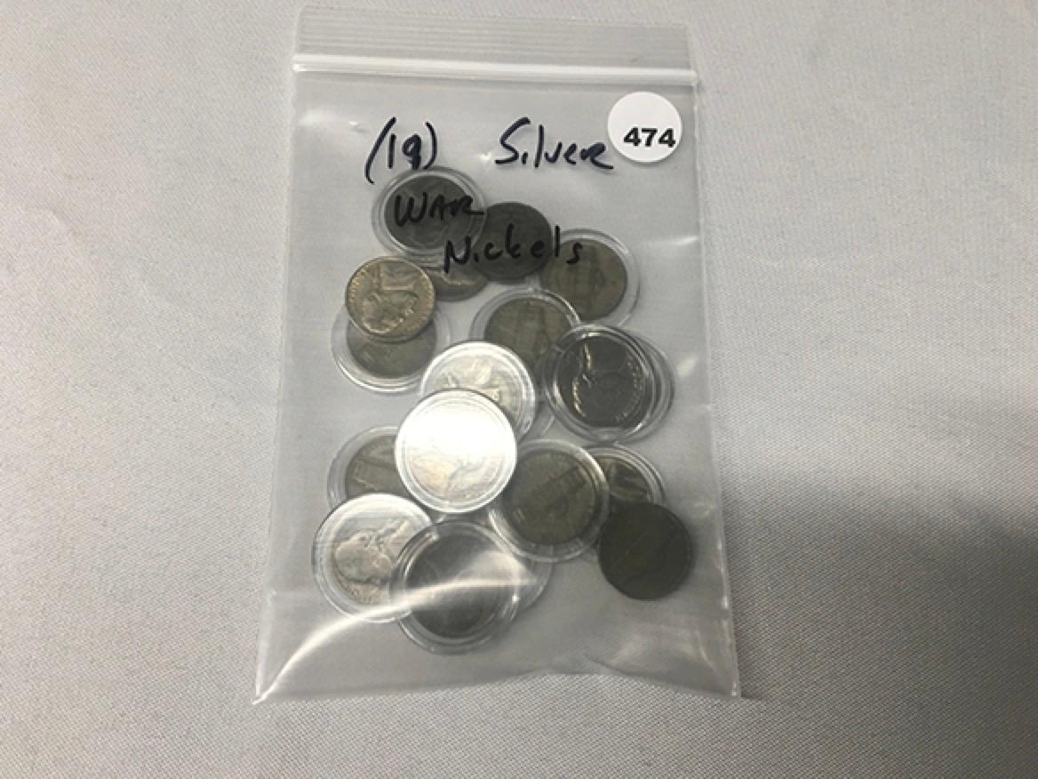 (19) Silver War Nickels