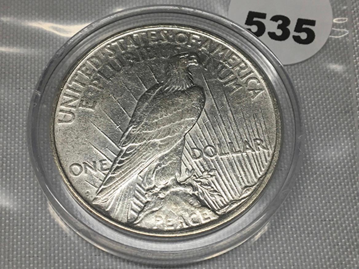 1922-D Peace Dollar, Capsulated