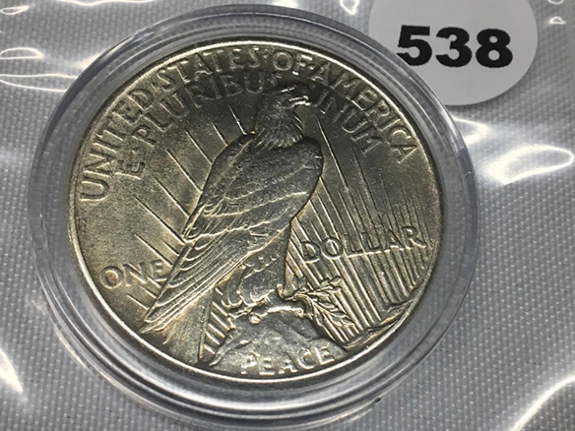 1925 Peace Dollar, Capsulated