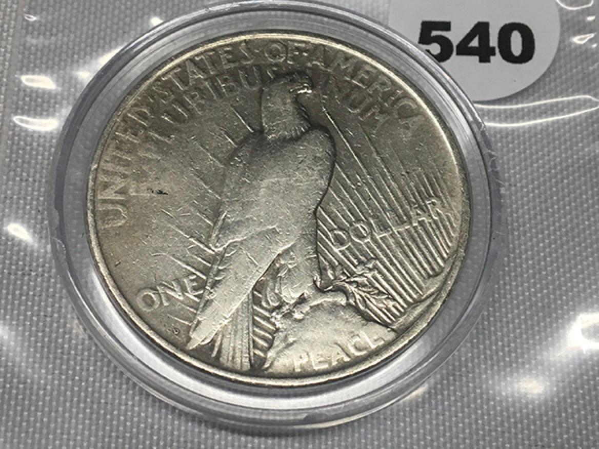 1927-D Peace Dollar, Capsulated