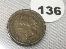 1863 Indian cent VF