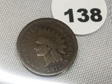 1875 Indian cent G