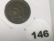 1906 Indian Head Cent Full Liberty AU