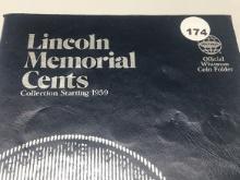 Book of Memorial cents start 1959, 65 coins (64 are BU)