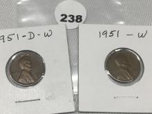 1951 & 1951-D Lincoln Cent