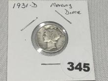 1931-D  Mercury Dime